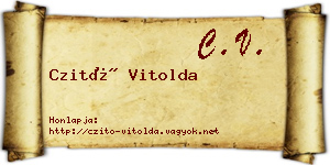 Czitó Vitolda névjegykártya